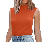 Maglietta basic slim fit da donna UK autunno girocollo tasca a quadri top a maniche corte maglione lavorato a maglia canotta da donna maglietta corta pullover slim senza maniche allenamento felpa