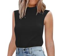 Maglietta basic slim fit da donna UK autunno girocollo tasca a quadri top a maniche corte maglione lavorato a maglia canotta da donna maglietta corta pullover slim senza maniche allenamento felpa