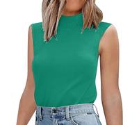 Maglietta basic slim fit da donna UK autunno girocollo tasca a quadri top a maniche corte maglione lavorato a maglia canotta da donna maglietta corta pullover slim senza maniche allenamento felpa