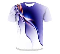 Maglietta basic slim fit da uomo, maglietta da uomo con grafica divertente 3D stampata a girocollo a maniche corte, estiva, casual, per sport al chiuso e all'aperto, vita quotidiana, Marina Militare
