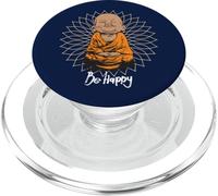 Maglietta Be Happy Zen Little Baby Buddha tshirt Mandala T regalo PopSockets PopGrip per MagSafe