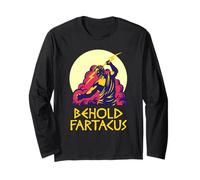Maglietta Behold Fartacus Fart Joke Greek Gods Spartan Funny T-shirt Maglia a Manica