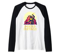 Maglietta Behold Fartacus Fart Joke Greek Gods Spartan Funny T-shirt Maglia con Maniche Raglan