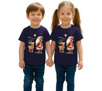 Maglietta Belive in The Magic of Christmas | Babbo Natale renna | Natale Natale X-Mas per bambini, blu navy, 152
