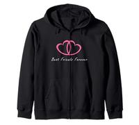 Maglietta Best Friends Forever Linked Heart Love My BFF Bestie Felpa con Cappuccio