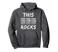 Maglietta Best Guitar Dad Ever This Dad Rocks Guitar Chord Felpa con Cappuccio