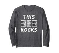 Maglietta Best Guitar Dad Ever This Dad Rocks Guitar Chord Maglia a Manica