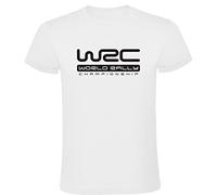 Maglietta bianca con logo WRC World Rally Championship uomo 100% cotone taglia S M L XL XXL maniche corte, bianco, XL