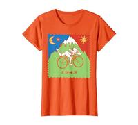 Maglietta Bicycle Day 1943 LSD Acid Hofmann Trip Maglietta, Donna, Arancio, XL