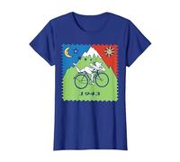 Maglietta Bicycle Day 1943 LSD Acid Hofmann Trip Maglietta, Donna, Blu Reale, M