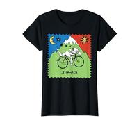 Maglietta Bicycle Day 1943 LSD Acid Hofmann Trip Maglietta, Donna, Nero, M