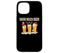 Maglietta Birra di Natale Divertente Snow Much Beer Custodia per iPhone 15