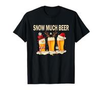Maglietta Birra di Natale Divertente Snow Much Beer Maglietta