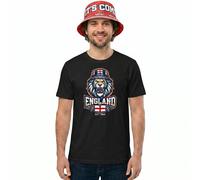 Maglietta Black England Lion & It's Coming Home Bucket Hat World Cup...