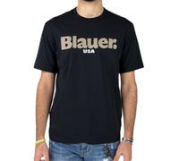 Maglietta Blauer Ernst T-Shirt Uomo 100% Cotone Nero