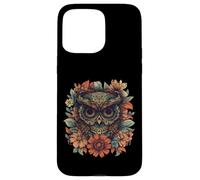 Maglietta Boho Owl - Floral Sugar Skull Mandala Art Design Custodia per iPhone 15 Pro Max