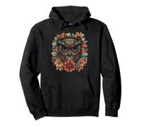 Maglietta Boho Owl - Floral Sugar Skull Mandala Art Design Felpa con Cappuccio