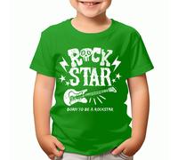 Maglietta Born To Be A Rock Star Guitar Music Gift Musical Ragazzi Ragazze...