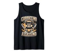 Maglietta Brainrot Assassino Cappuccino Meme Italiano Canotta