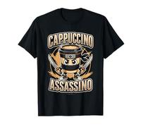 Maglietta Brainrot Assassino Cappuccino Meme Italiano Maglietta