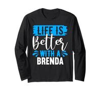 Maglietta Brenda con scritta "Life Is Better With A BRENDA" Maglia a Manica