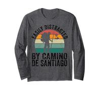 Maglietta Buen Camino de Santiago Facilmente Distratto San Giacomo Maglia a Manica