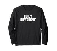 Maglietta Built Different con scritta divertente, novità sarcastica, giocatore Maglia a Manica