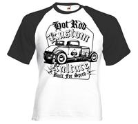 Maglietta Caldo Rod - Kustom Kulture V8 Ford 34 Muscoli Cars Drag Vintage Tee