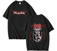 Maglietta Camicetta in Cotone Unisex StrayKids Domin Ate Tshirt Bang Chan Chanbin Lee Know Hyunjin Han Felix Seungmin I.N Fans Looser Top a Maniche Corte a Girocollo