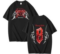 Maglietta Camicetta in Cotone Unisex StrayKids Domin Ate Tshirt Bang Chan Chanbin Lee Know Hyunjin Han Felix Seungmin I.N Fans Looser Top a Maniche Corte a Girocollo