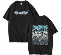 Maglietta Camicetta in Cotone Unisex StrayKids Domin Ate Tshirt Bang Chan Chanbin Lee Know Hyunjin Han Felix Seungmin I.N Fans Looser Top a Maniche Corte a Girocollo