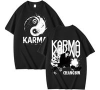 Maglietta Camicetta in Cotone Unisex StrayKids Skzoo SKZ Karma Tshirt Bang Chan Chanbin Lee Know Hyunjin Han Felix Seungmin I.N Fans Looser Top a Maniche Corte a Girocollo