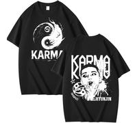 Maglietta Camicetta in Cotone Unisex StrayKids Skzoo SKZ Karma Tshirt Bang Chan Chanbin Lee Know Hyunjin Han Felix Seungmin I.N Fans Looser Top a Maniche Corte a Girocollo