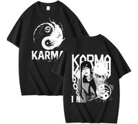 Maglietta Camicetta in Cotone Unisex StrayKids Skzoo SKZ Karma Tshirt Bang Chan Chanbin Lee Know Hyunjin Han Felix Seungmin I.N Fans Looser Top a Maniche Corte a Girocollo