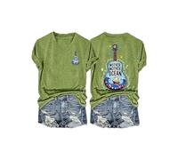 Maglietta Camicia da Vneck Mother Ocean Shirt per Donne (Green XL)
