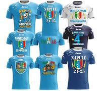 Maglietta Campioni d'Italia 2025 4 Scudetti Peperoncino Personalizzabile con Nome e Numero Maglia Calcio Zeus Mida Calcio Scudetto Napoli PS 41076-NAP-1