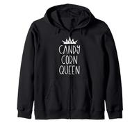 Maglietta Candy Corn - Camicia da Adulto per Halloween Candy Corn Queen Felpa con Cappuccio