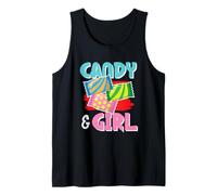 Maglietta Candy Girl Carina Arcobaleno Zucchero Filato Canotta