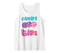 Maglietta Candy Girl Carina Arcobaleno Zucchero Filato Canotta