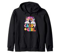 Maglietta Candy Girl Carina Arcobaleno Zucchero Filato Felpa con Cappuccio