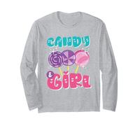 Maglietta Candy Girl Carina Arcobaleno Zucchero Filato Maglia a Manica