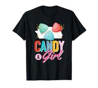 Maglietta Candy Girl Carina Arcobaleno Zucchero Filato Maglietta