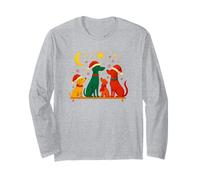 Maglietta Cani di Natale Stile Mid-Century Modern Design Maglia a Manica