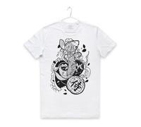MAGLIETTA CARPA KOI Jap Samurai Kanji Japanese Fish Koi CARP TATTOO T-SHIRT MAN