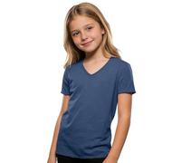 Maglietta casual a maniche corte con colletto per una morbida camicia da gioco per tutti i giorni, scuola, attività all'aperto, scollo a V, tinta unita, ideale per la primavera, adatta a sneaker
