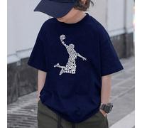 Maglietta casual a maniche corte con stampa e collo tondo per ragazzi e adolescenti, top estivo 6Y,8Y,9Y,10Y,14Y,11Y,12Y,13YAnimale,Fumetto,Ritratto,LettereTessuto