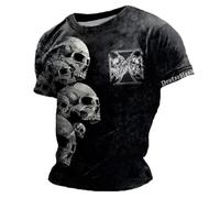 Maglietta casual, comoda e sportiva con scollo rotondo e maniche corte da uomo con stampa europea e tedesca