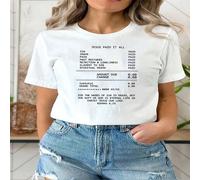 Maglietta casual da donna a maniche corte con stampa di versetti della Bibbia, di tipo tipografico, elegante e comoda per l'uso quotidiano L,M,S,XLGeometrico,Cuore,PianteTessuto in maglia