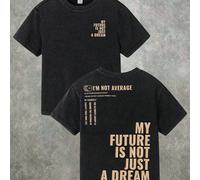 Maglietta casual da ragazzo con grafica di grandi lettere, scollo rotondo, maniche corte, adatta per pendolarismo, scuola, uso casual quotidiano, sport, primavera/estate 8Y,9Y,10Y,11Y,12YGeometrico,Le