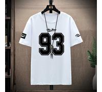Maglietta casual da uomo in taglie forti, nuova per l'estate, con stampa a lettere New York, scollo rotondo, maniche corte, adatta per uscire 2XL,3XL,4XL,5XL,6XLTessuto